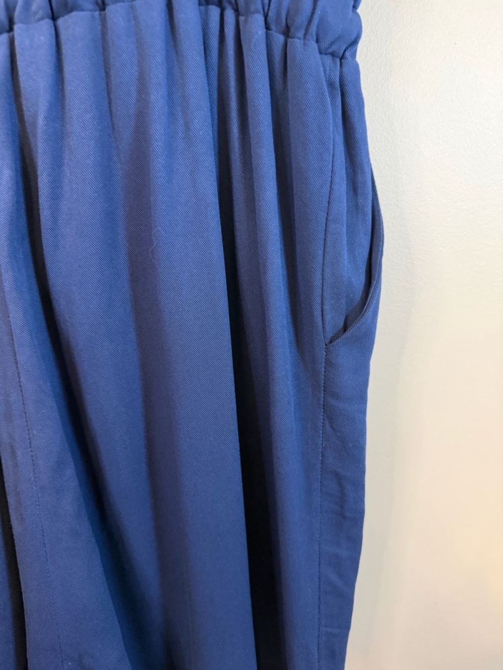 Frye Navy Drawstring Collared Jumpsuit - Picture 8 of 9
